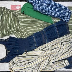 Women’s Large Spring Summer Bundle 5 piece Denim Dress Tops Romper Picnic Lot